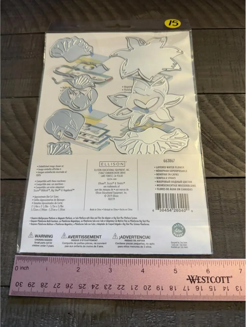 Sizzix Thinlets Layered Water Flower cutting die set